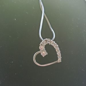 Stainless steel, CZ necklace